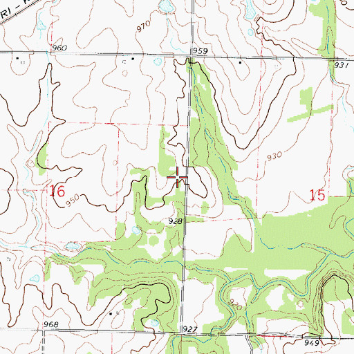 Topographic Map of Mount Hope School (historical), KS