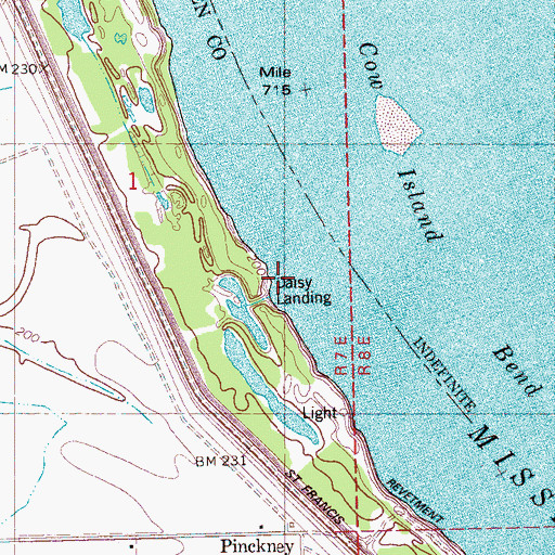 Topographic Map of Daisy Lodge, AR