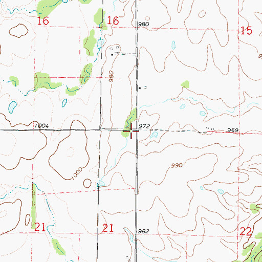 Topographic Map of Pleasant Valley School (historical), KS