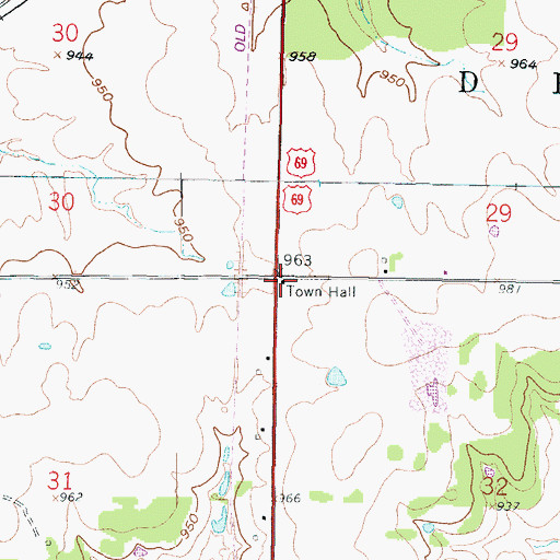 Topographic Map of Standard School (historical), KS