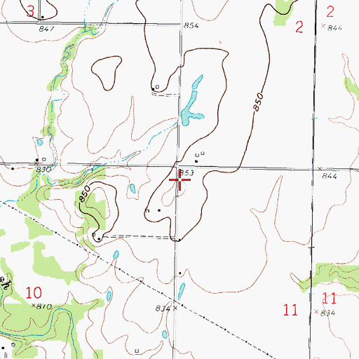 Topographic Map of Brush Creek School (historical), KS