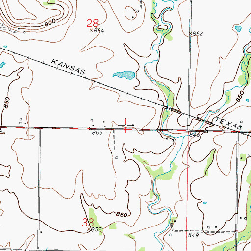 Topographic Map of Capron School (historical), KS