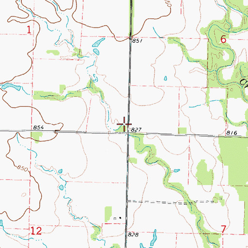 Topographic Map of Fourmile School (historical), KS