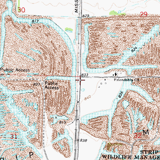 Topographic Map of Friendship School (historical), KS