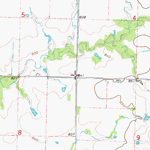 Topographic Map of Frontier School (historical), KS