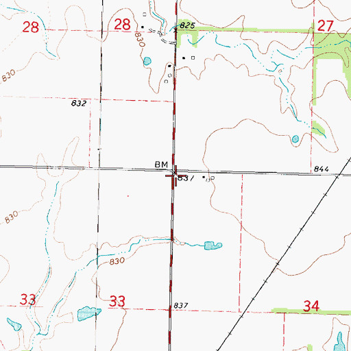 Topographic Map of Globe School (historical), KS
