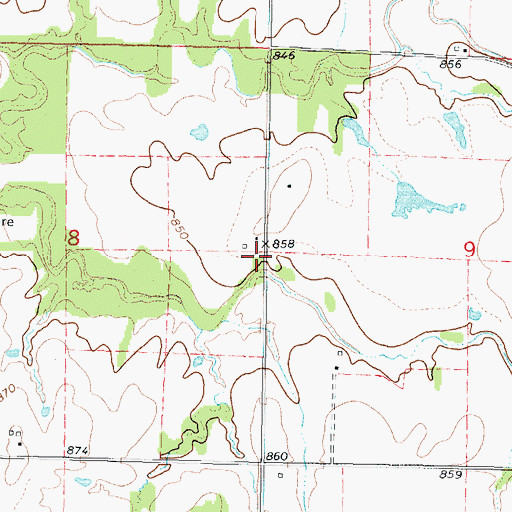 Topographic Map of Ingram School (historical), KS