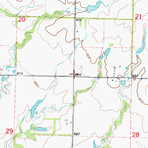 Topographic Map of Jenesse School (historical), KS