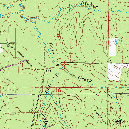 Topographic Map of Dale Creek, AR
