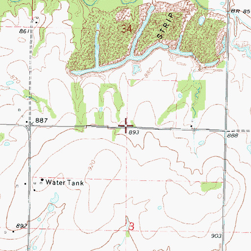 Topographic Map of Liberty School (historical), KS