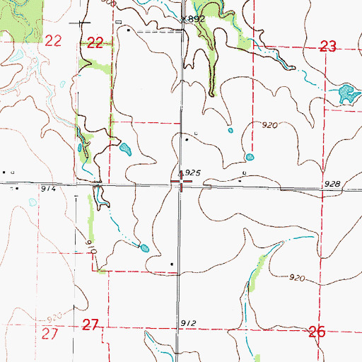 Topographic Map of Maplewood School (historical), KS