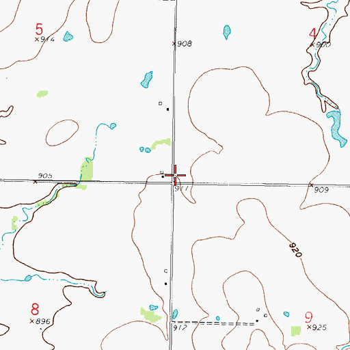 Topographic Map of Martin School (historical), KS