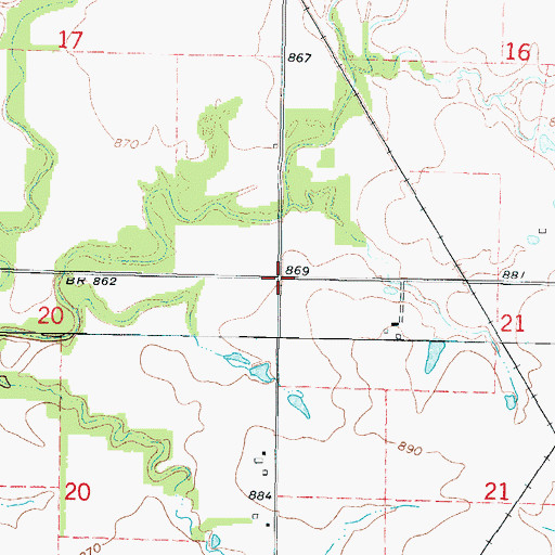 Topographic Map of Miriam School (historical), KS