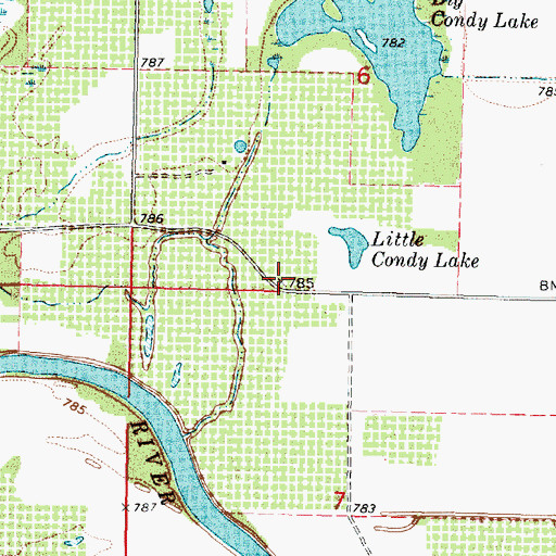 Topographic Map of Mosquito Valley School (historical), KS