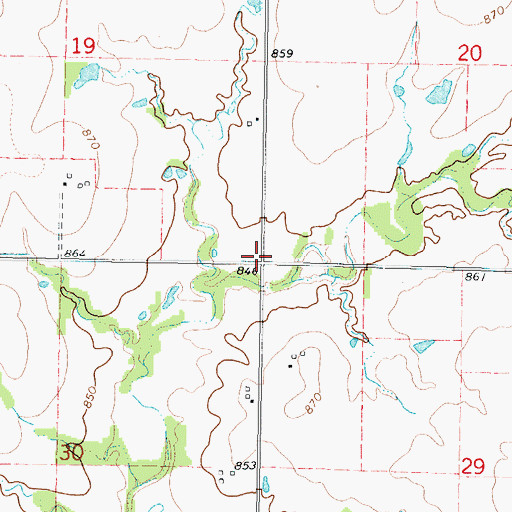 Topographic Map of Mount Pisgah School (historical), KS