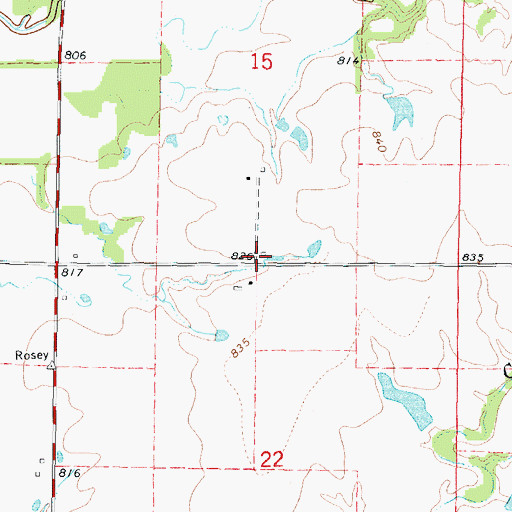 Topographic Map of Mount Pleasant School (historical), KS