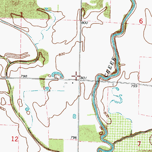 Topographic Map of Oak Valley School (historical), KS