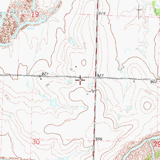 Topographic Map of Pleasant Hill School (historical), KS