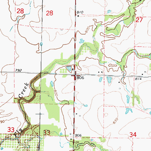 Topographic Map of Pleasant Valley School (historical), KS