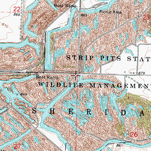 Topographic Map of Rising Sun School (historical), KS