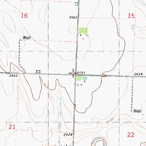 Topographic Map of Glendale School (historical), KS