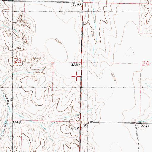 Topographic Map of Porter School (historical), KS