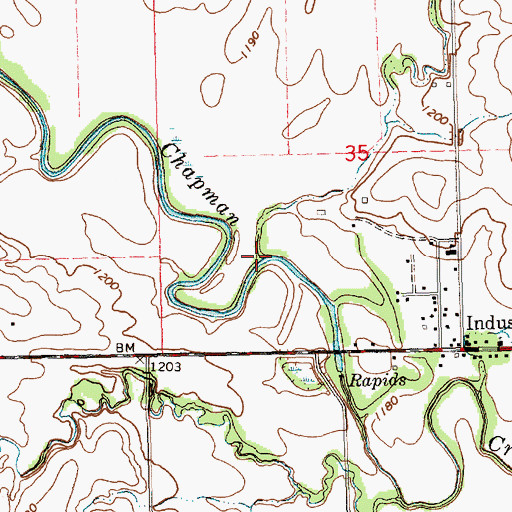 Topographic Map of McMurray Creek, KS