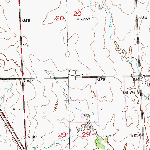 Topographic Map of Centennial School (historical), KS