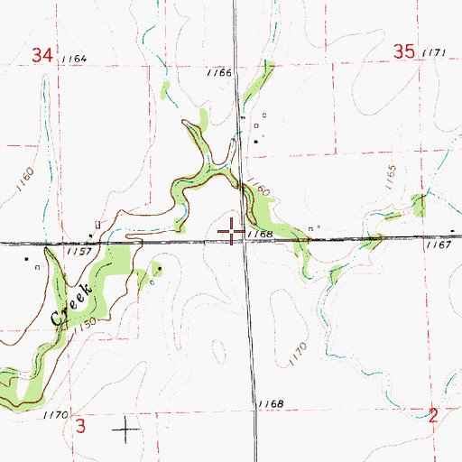 Topographic Map of Easterly School (historical), KS