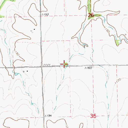 Topographic Map of Enterprise School (historical), KS