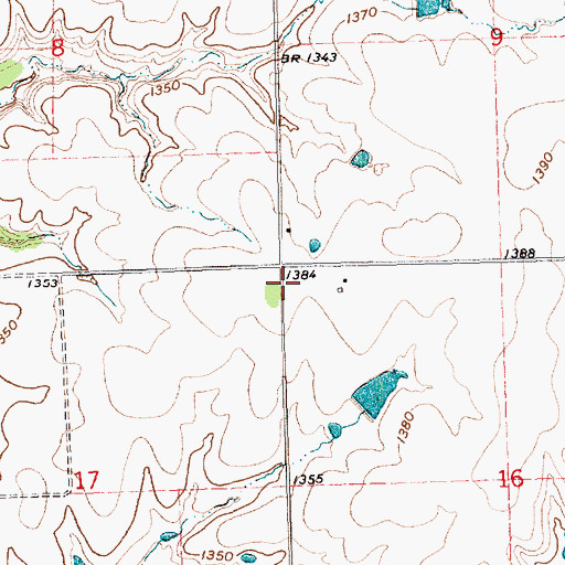 Topographic Map of Glendale School (historical), KS