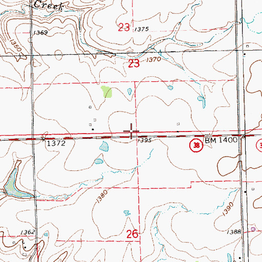 Topographic Map of Gospel Ridge School (historical), KS