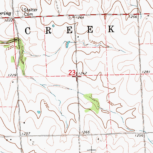 Topographic Map of Green Valley Church (historical), KS