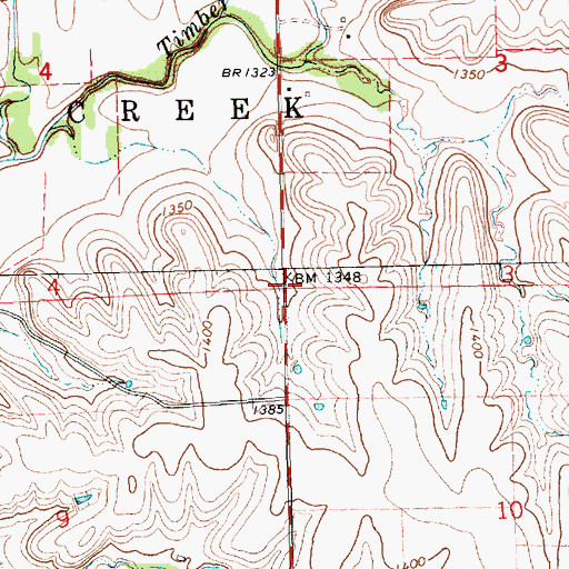 Topographic Map of Hard Scrable School (historical), KS