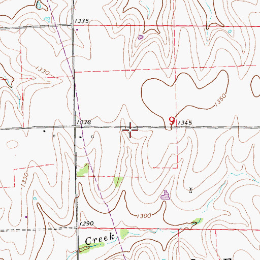 Topographic Map of Harmony School (historical), KS