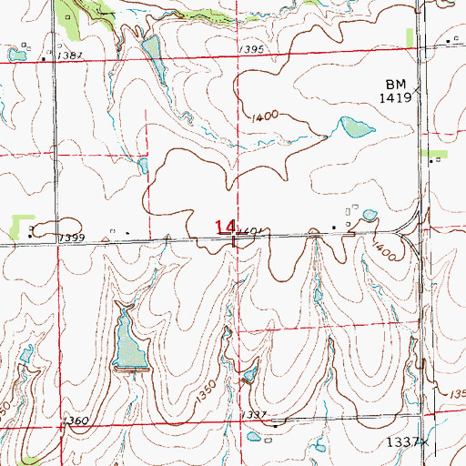 Topographic Map of Highland School (historical), KS