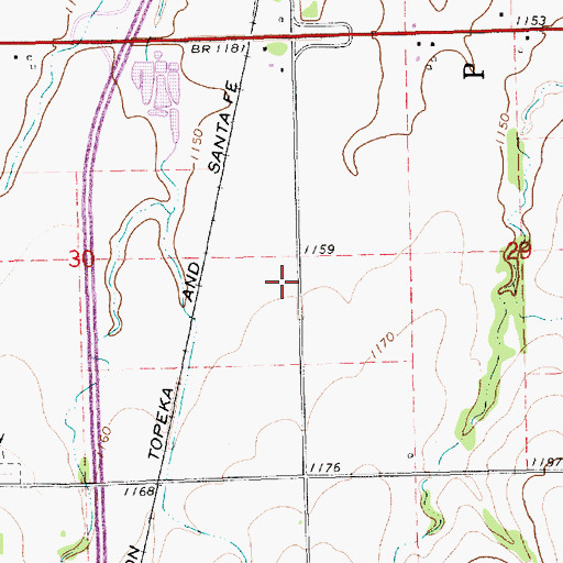 Topographic Map of Holland School (historical), KS