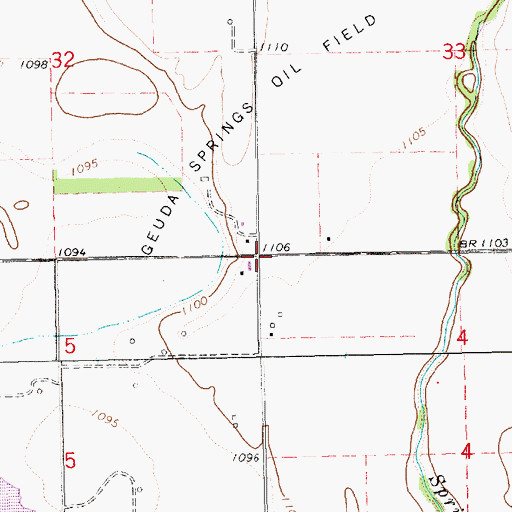 Topographic Map of Lone Star School (historical), KS