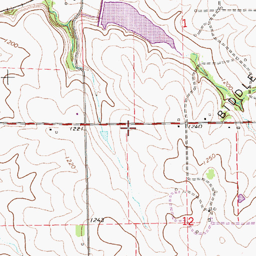 Topographic Map of Maple Grove School (historical), KS