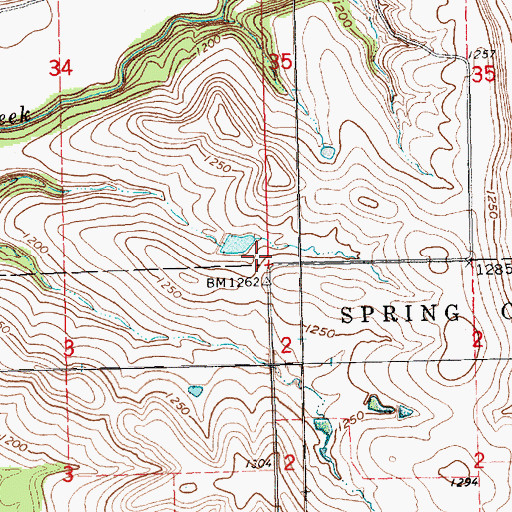 Topographic Map of Mount Knowledge School (historical), KS
