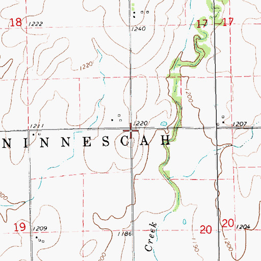 Topographic Map of Ninnescah School (historical), KS