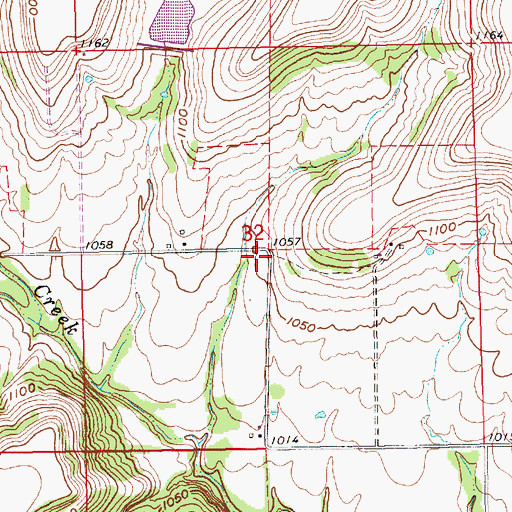 Topographic Map of North Cedar School (historical), KS