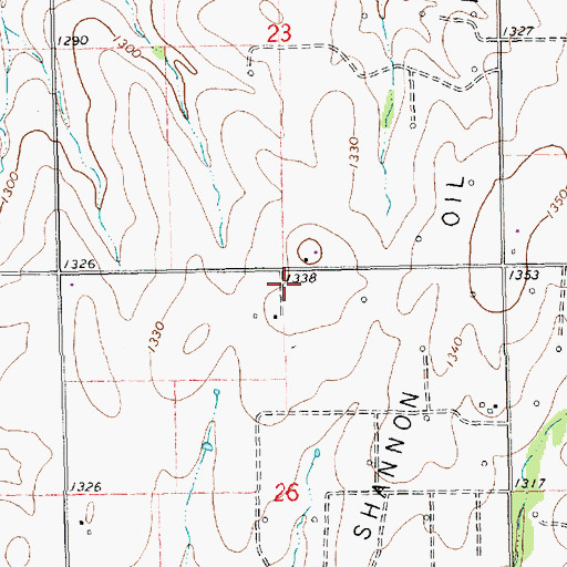 Topographic Map of Old Salem School (historical), KS