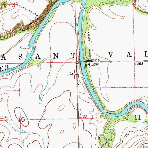 Topographic Map of Pleasant Valley (historical), KS