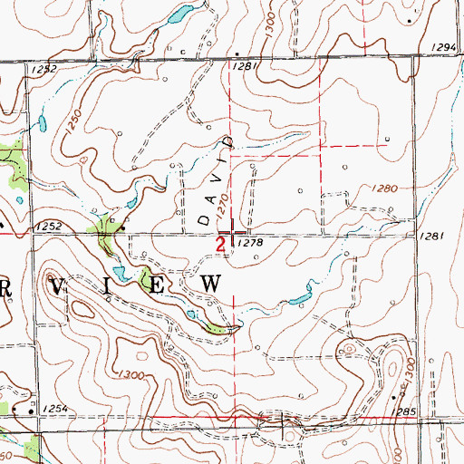 Topographic Map of Prairie Grove School (historical), KS