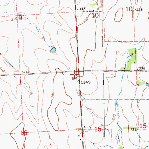 Topographic Map of Prairie View School (historical), KS