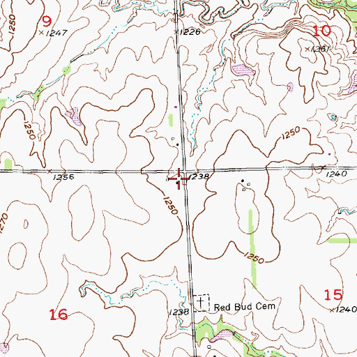 Topographic Map of Providence Church (historical), KS