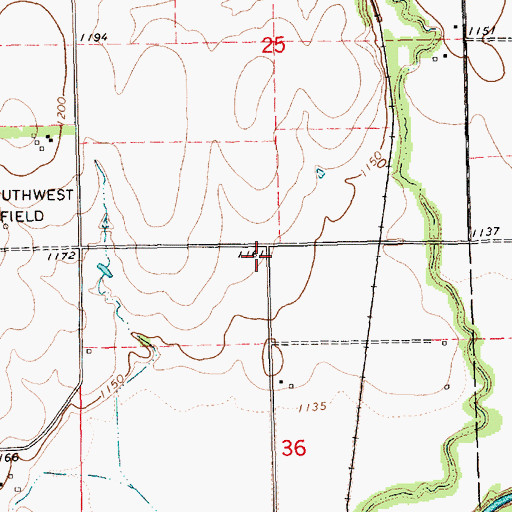 Topographic Map of Red Top School (historical), KS