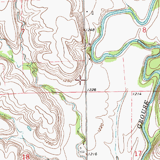 Topographic Map of South Torrance School (historical), KS