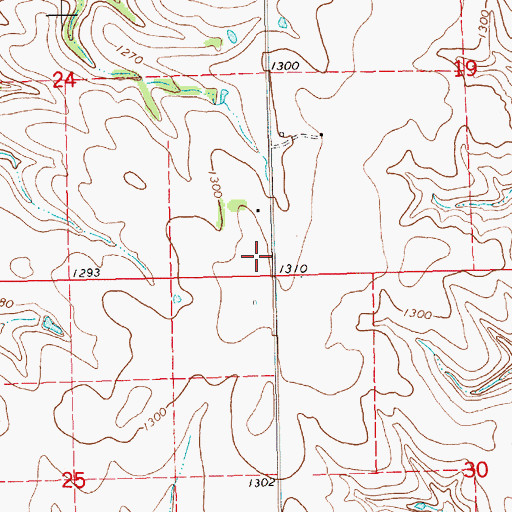 Topographic Map of Union Ridge School (historical), KS